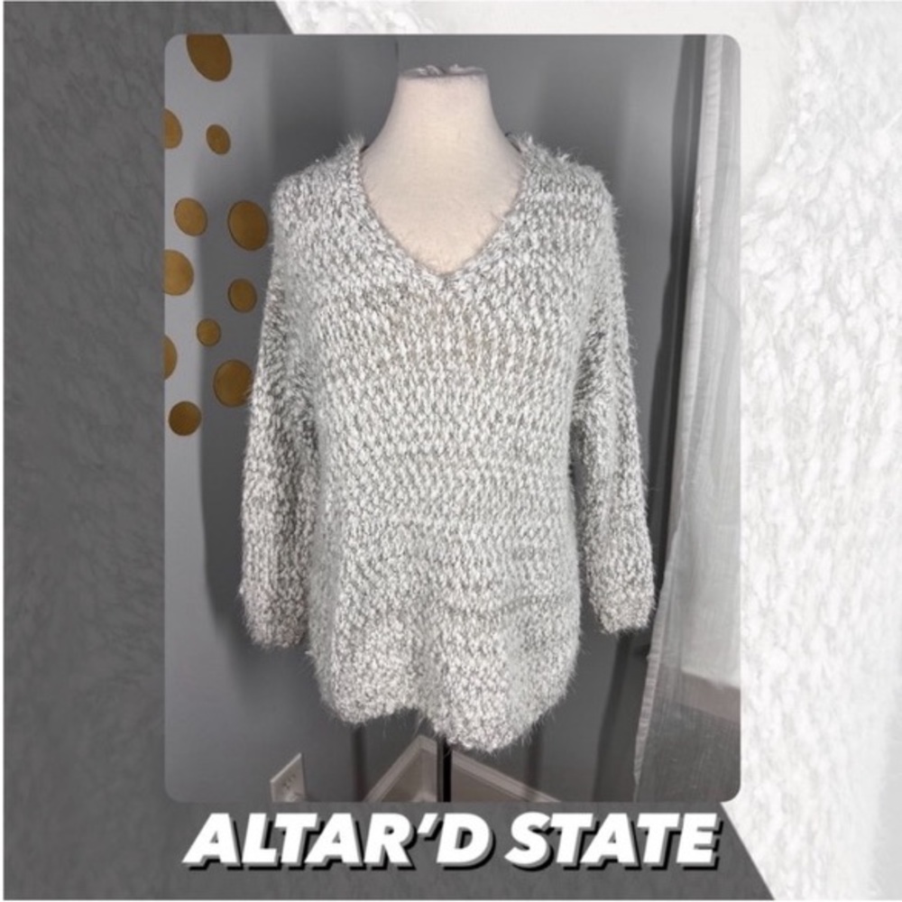 EUC Altar'd State Fuzzy Knit Sweater